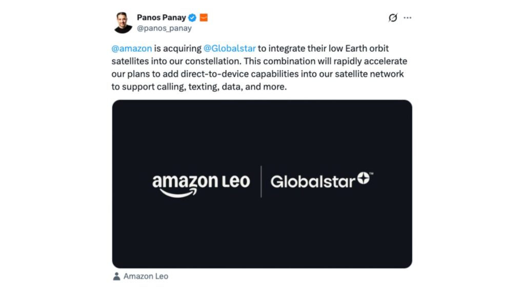 Le message de Panos Panay sur X.  // Source : Capture d'&eacute;cran Numerama