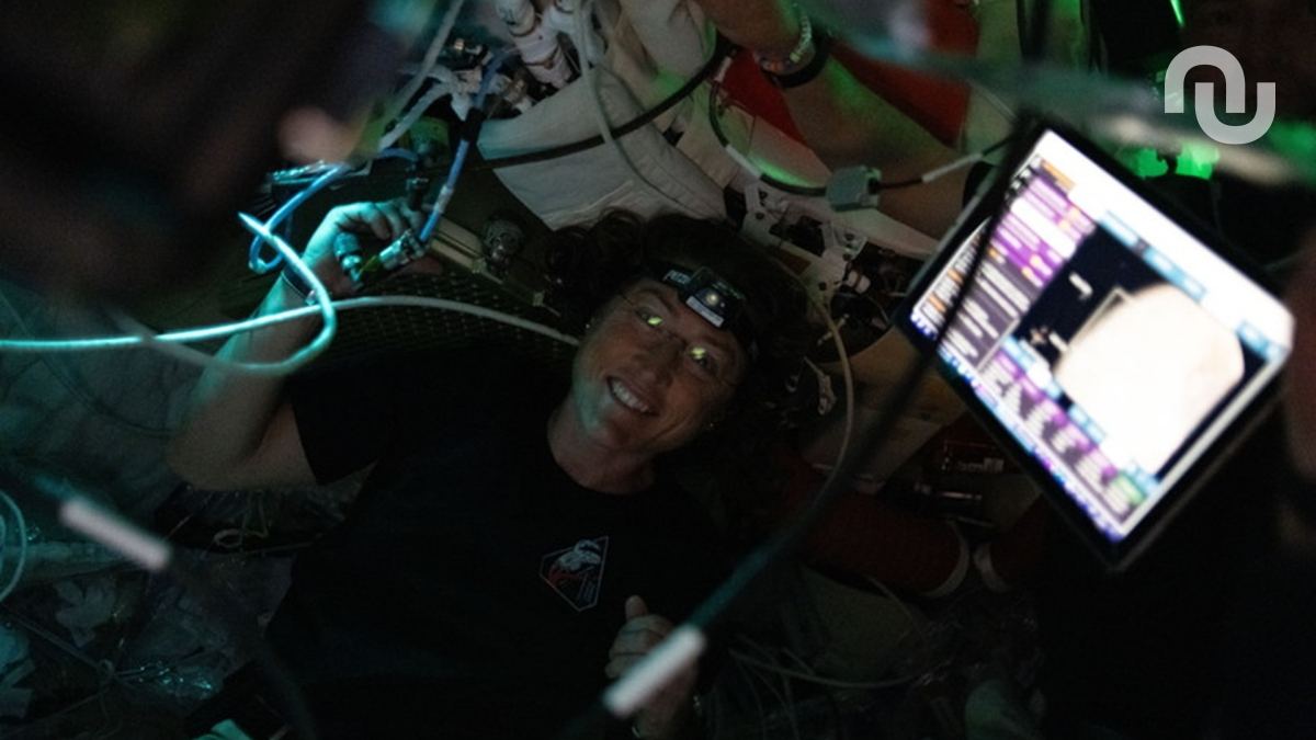 Christina Koch pendant la mission Artémis II. Source : Nasa Christina Koch pendant la mission Artémis II. Source : Nasa