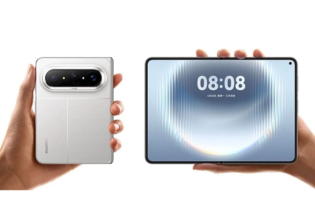 Le Huawei Pura X Fold fermé et déplié. Le Huawei Pura X Fold fermé et déplié.