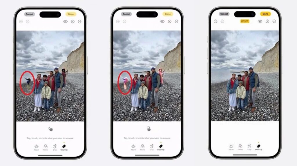 L'outil Clean Up d'Apple Intelligence.