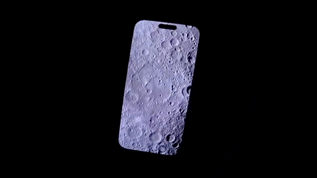 La Lune photographiée sur un iPhone 17 Pro Max. // Source : Nasa La Lune photographiée sur un iPhone 17 Pro Max. // Source : Nasa
