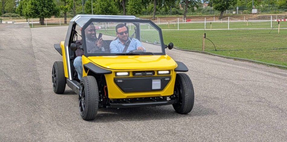 Lancement quadricycle Ipop // Source : Raphaelle Baut pour Numerama 