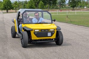 Lancement quadricycle Ipop // Source : Raphaelle Baut pour Numerama 