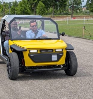 Lancement quadricycle Ipop // Source : Raphaelle Baut pour Numerama 