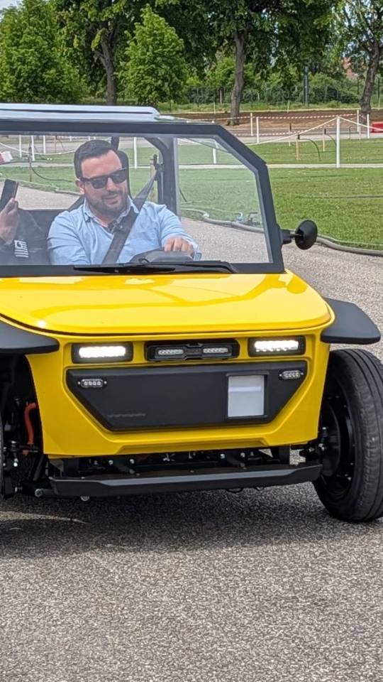 Lancement quadricycle Ipop // Source : Raphaelle Baut pour Numerama 