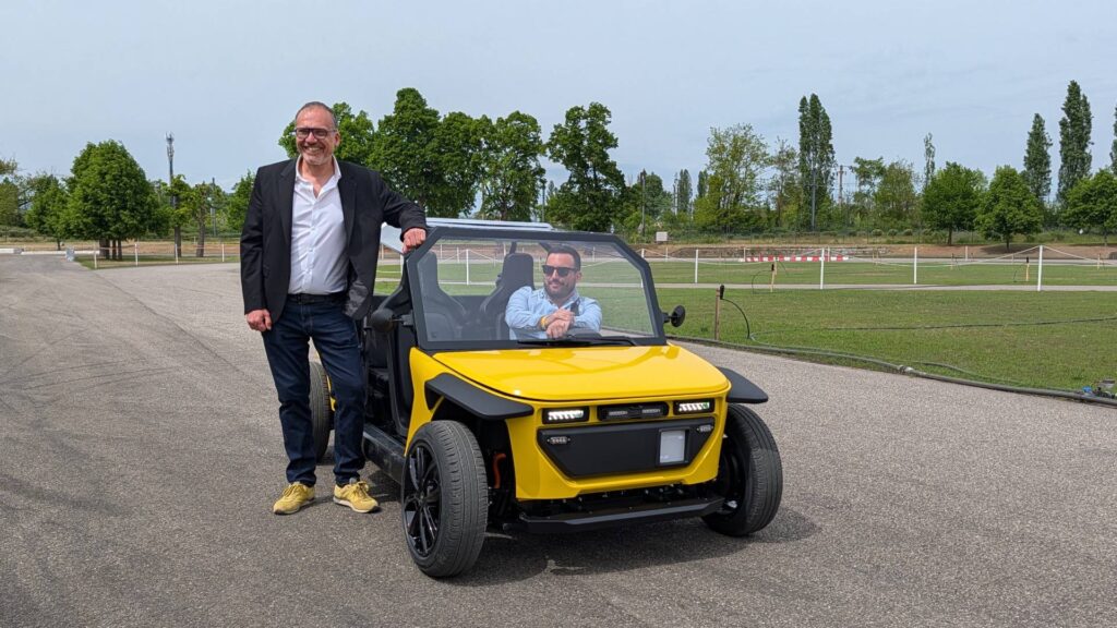 Lancement quadricycle Ipop // Source : Raphaelle Baut pour Numerama