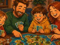 Jeux de société famille // Source : Montage ChatGPT