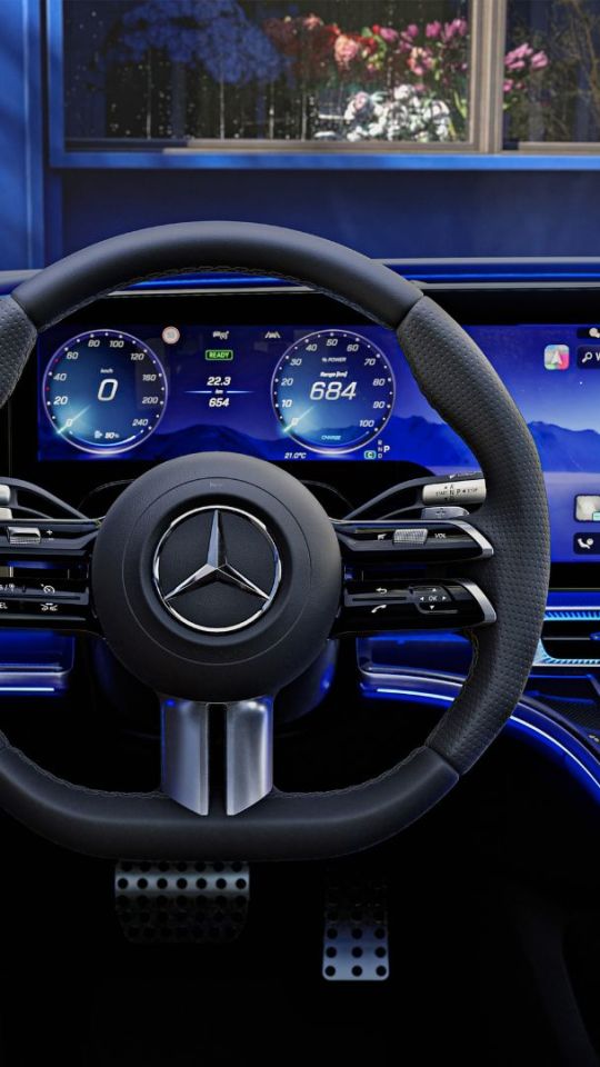 L'intérieur de la future Mercedes Classe C électrique. // Source : Mercedes-Benz