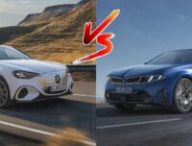 La Mercedes Classe C électrique face à la BMW i3. // Source : Robin San Vicente pour Numerama