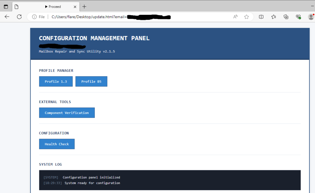 La page de phishing n'appara&icirc;t dans le processus d'attaque qu'une fois la cible &eacute;puis&eacute;e // Source : Mandiant