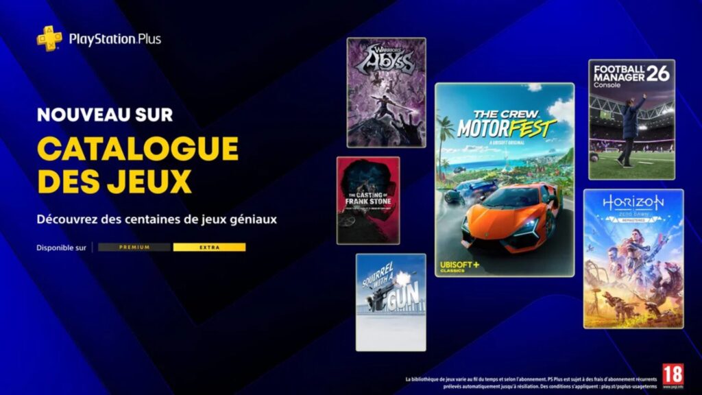 Les jeux PS Plus Extra et Premium d'Avril // Source : Sony