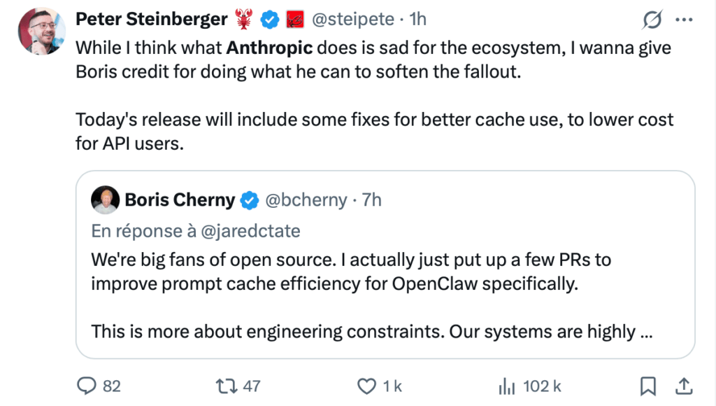 Le créateur d'OpenClaw se dit déçu, mais pas surpris. Il dit que son service a été mis à jour pour réduire sa consommation. Le créateur d'OpenClaw se dit déçu, mais pas surpris. Il dit que son service a été mis à jour pour réduire sa consommation.