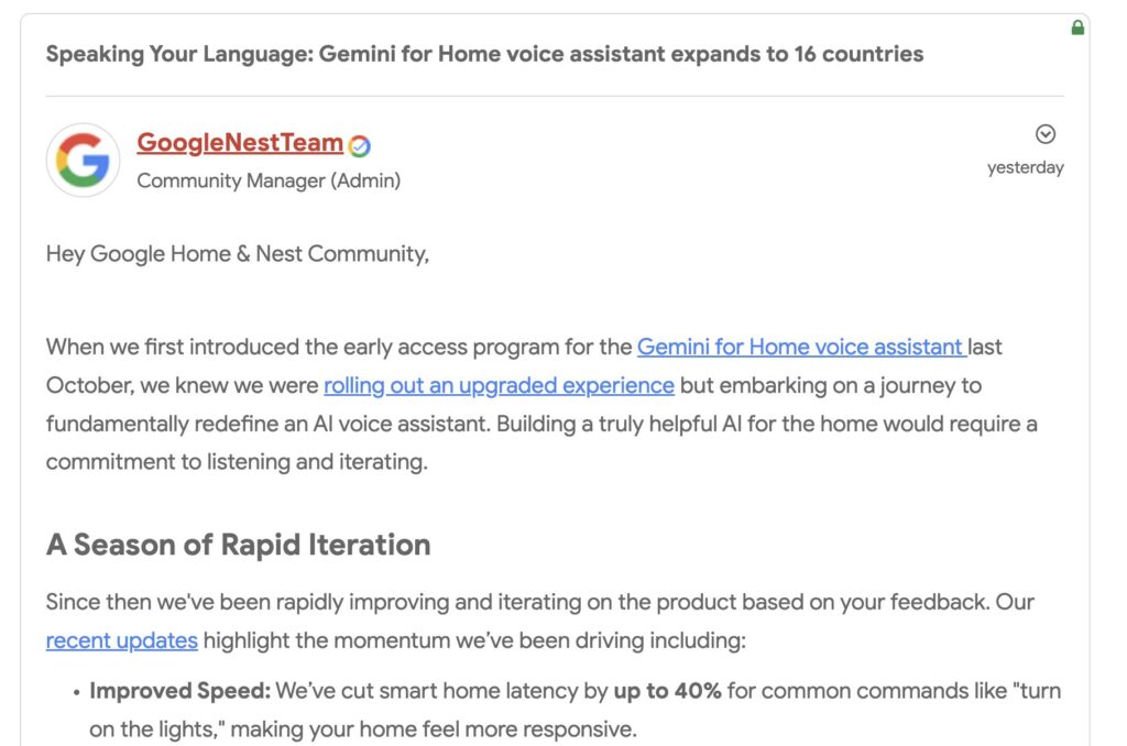Le billet de blog de Google. Le billet de blog de Google.