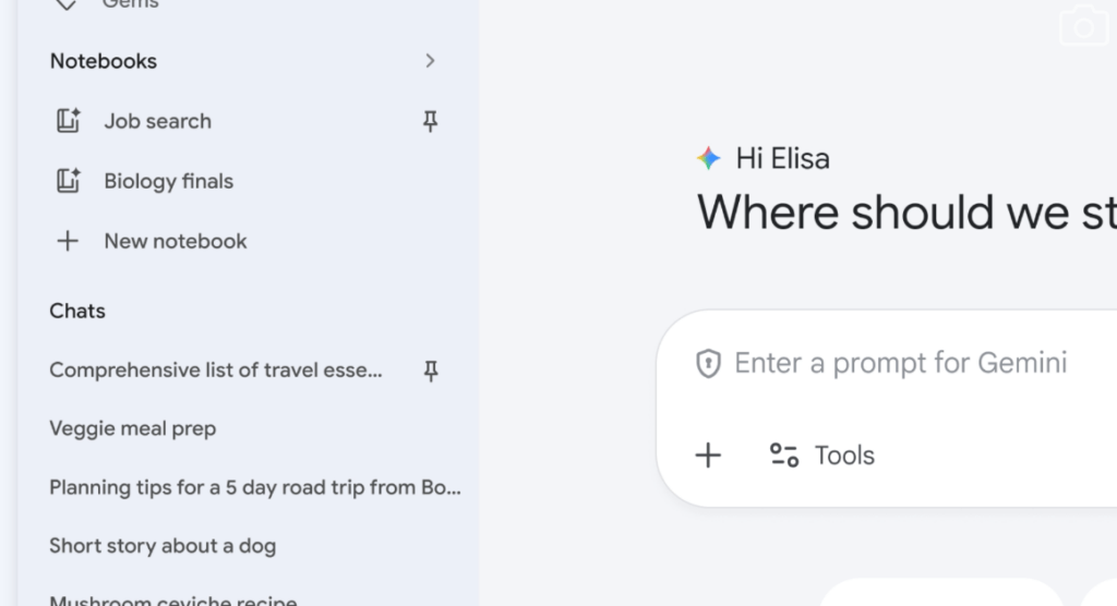 Les Notebooks ressemblent aux projets.