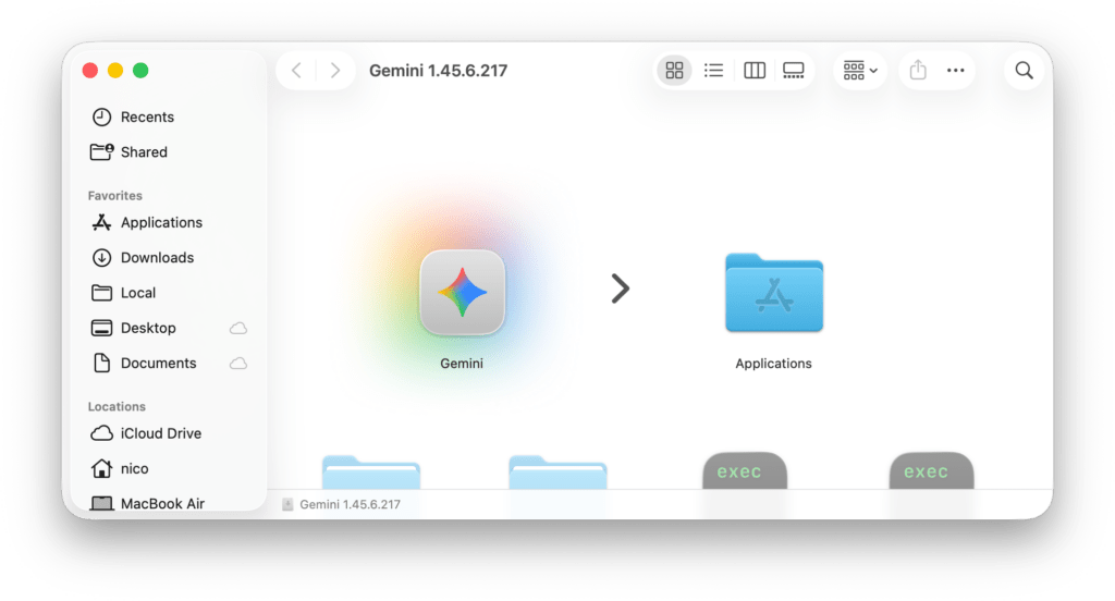Gemini for Mac.