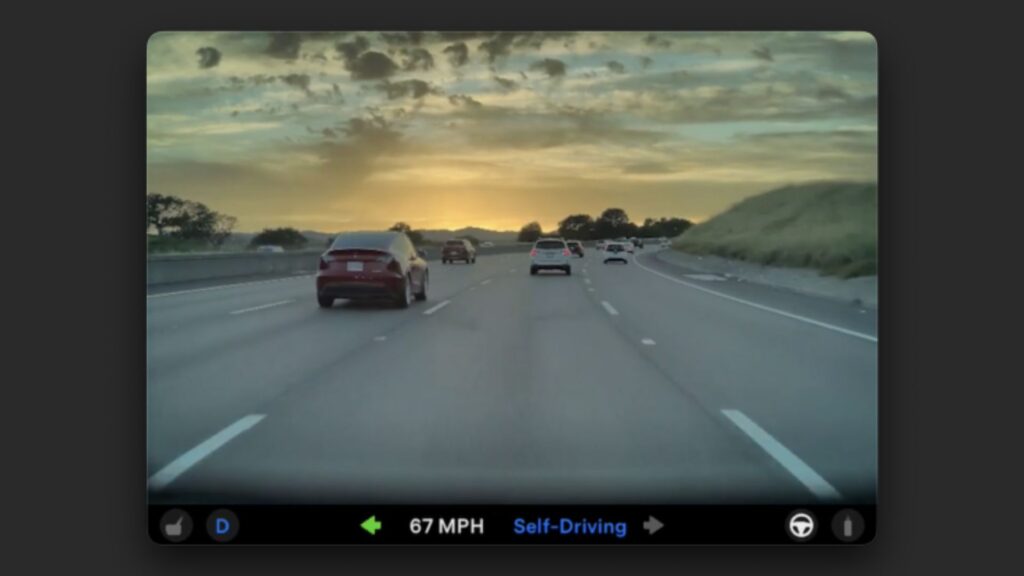 L'application Dashcam de Tesla. // Source : Tesla