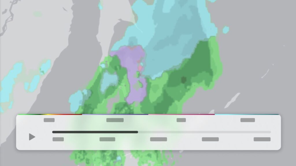 Les cartes m&eacute;t&eacute;o deviennent plus lisibles. // Source : Tesla