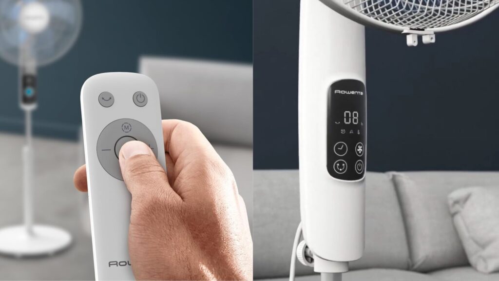 La télécommante et les commandes sur le Rowenta Turbo Silence // Source : Rowenta