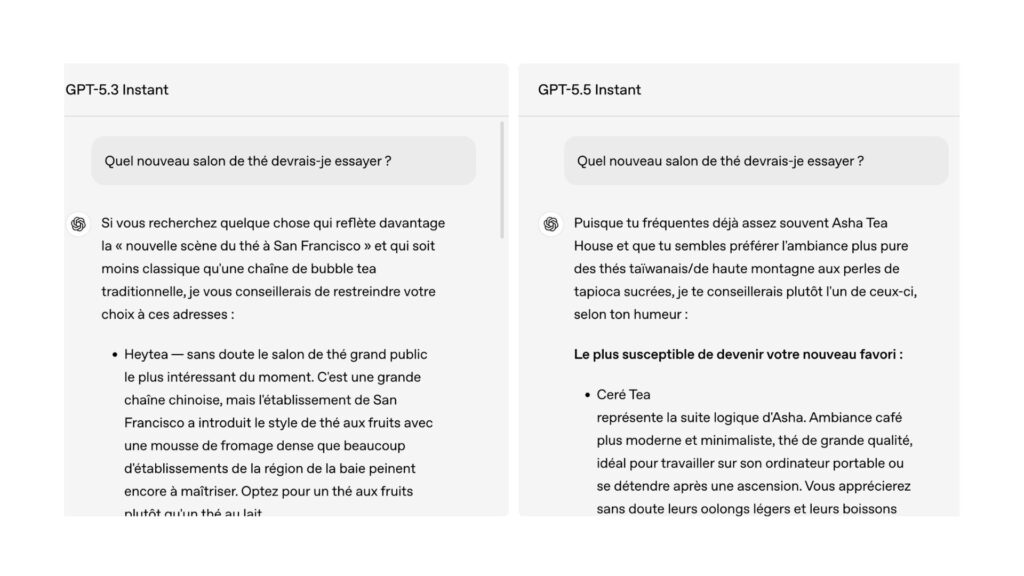 Le mod&egrave;le doit fournir des r&eacute;ponses plus personnalis&eacute;es. // Source : OpenAI