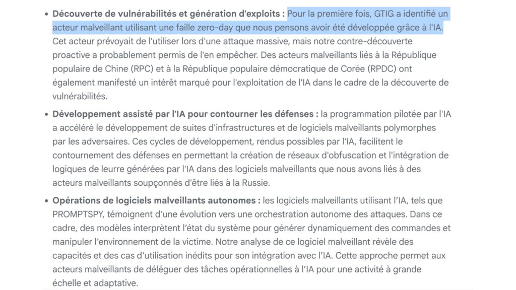 Le rpport publié par Google Threat Intelligence Group le 11 ma 2026. // Source : Google Le rpport publié par Google Threat Intelligence Group le 11 ma 2026. // Source : Google