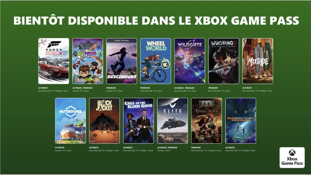 Le Xbox Game Pass en mai 2026 // Source : Microsoft