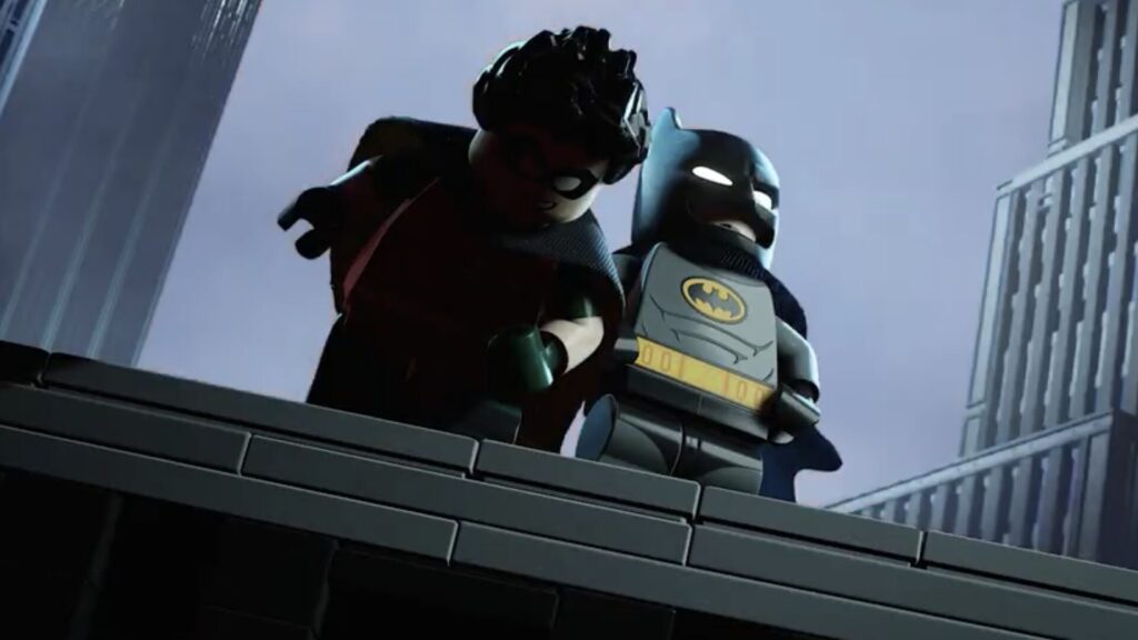 G&eacute;n&eacute;rique du dessin anim&eacute; Batman dans le jeu Lego Batman // Source : Capture X