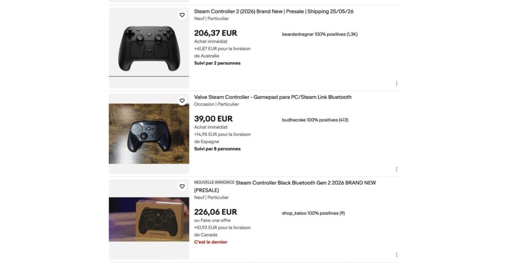 Les sp&eacute;culateurs se font plaisir avec le Steam Controller