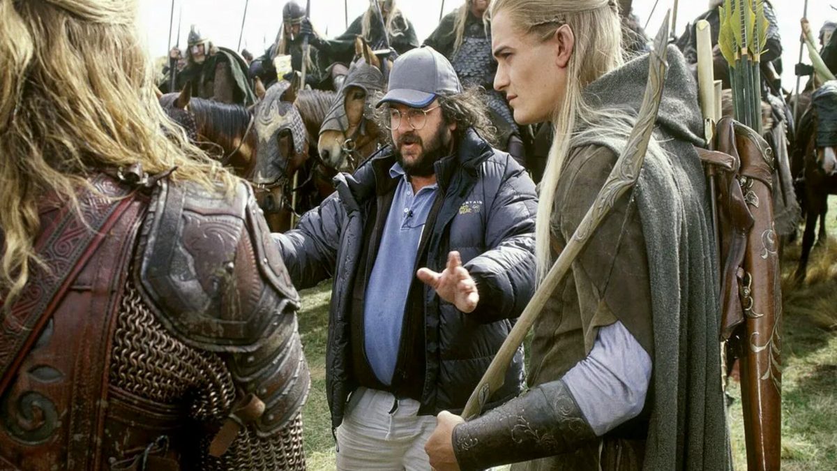 Peter Jackson sur le tournage du Seigneur des Anneax // Source : New Line Cinema