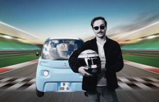 La course en Citroën Ami // Source : Montage Numerama