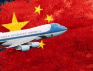 Air Force One se rend en Chine // Source : Montage Numerama