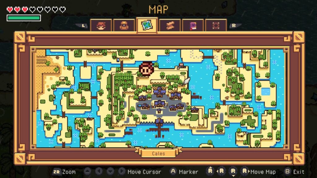 La carte du jeu, pas toujours très claire. // Source : Capture Switch La carte du jeu, pas toujours très claire. // Source : Capture Switch
