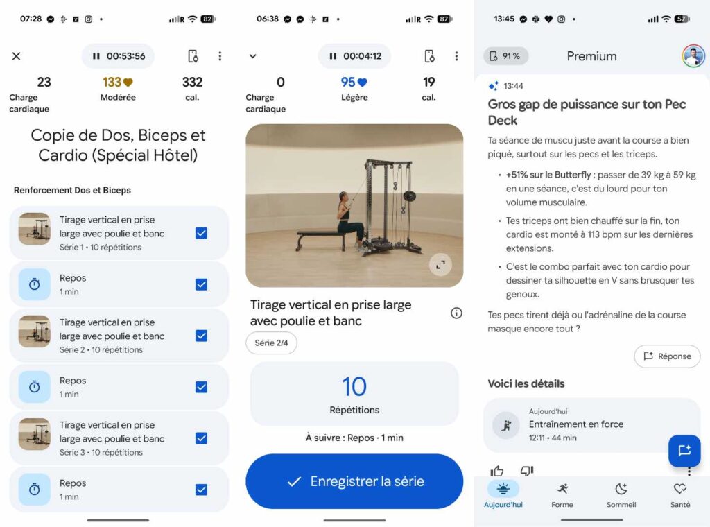 L'interface des séances de sport est top… mais on ne peut pas changer l'ordre des exercices, le nombre de répétitions ou les poids. Les résumés sont donc faussés. L'interface des séances de sport est top… mais on ne peut pas changer l'ordre des exercices, le nombre de répétitions ou les poids. Les résumés sont donc faussés.