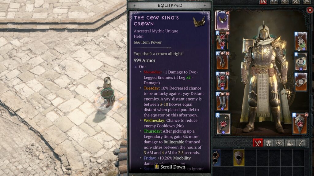 Le niveau secret des vaches dans Diablo 4 // Source : Compte X de xGarbett