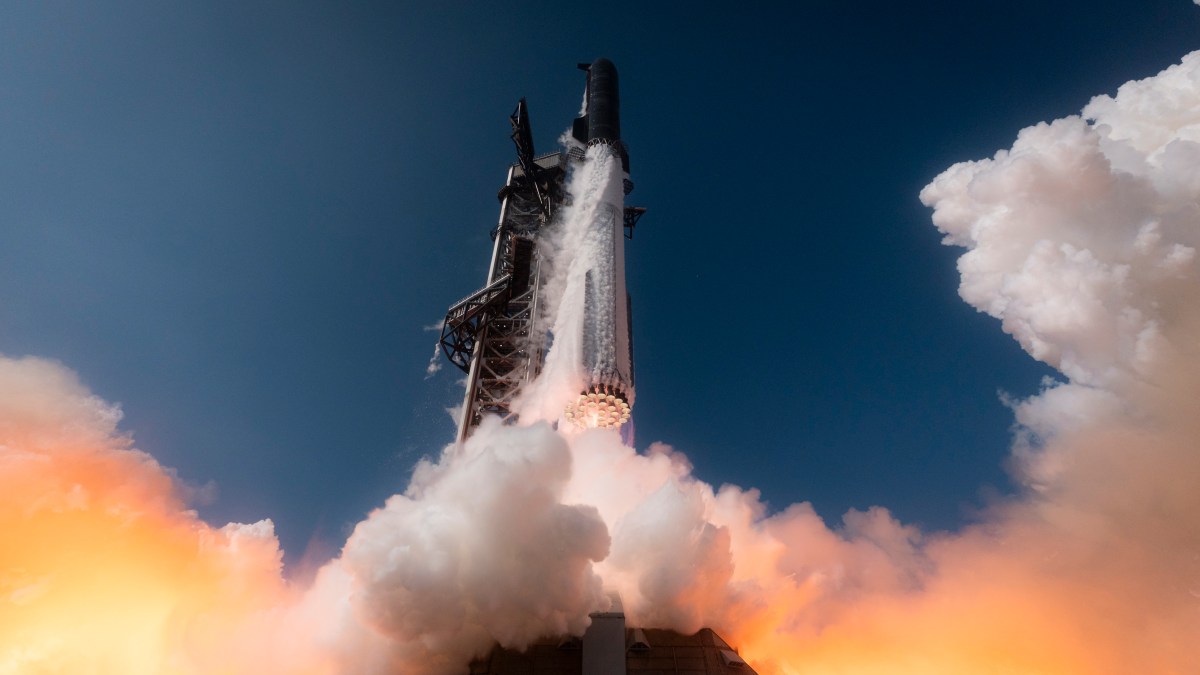 La fusée Starship V3 prend son envol pour la première fois. // Source : SpaceX