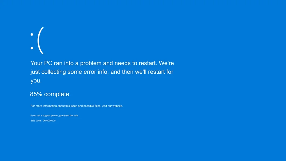 L'écran bleu de Windows