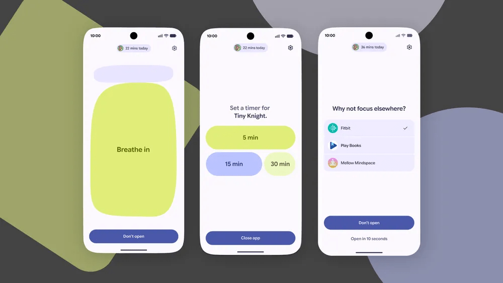 &Agrave; l'ouverture d'une application addictive, Pause Point vous fait attendre.