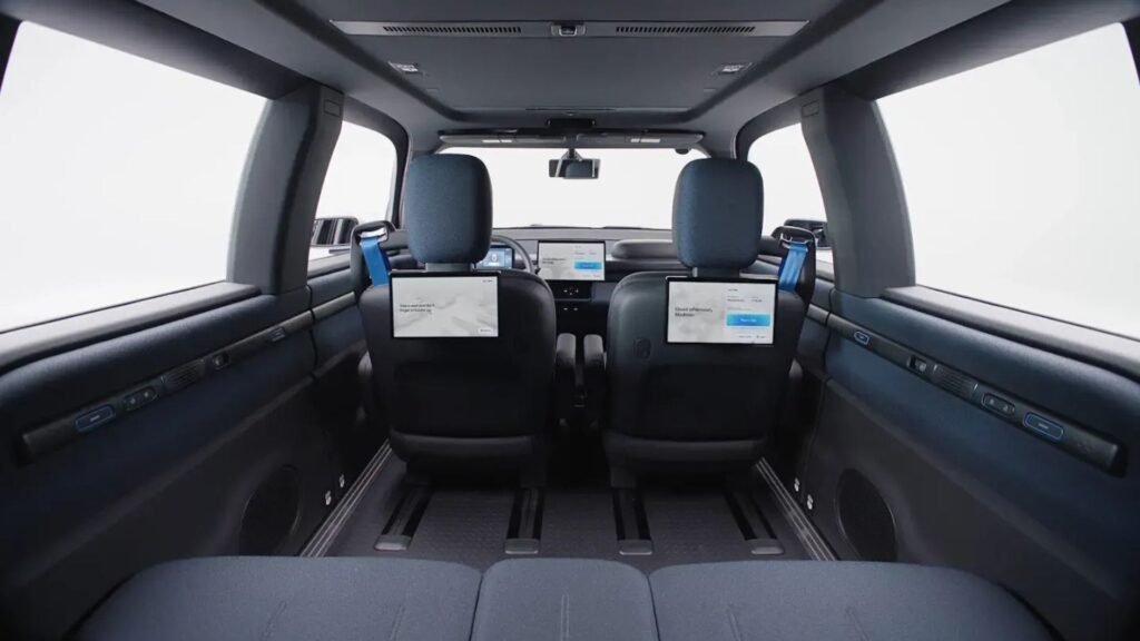 L'int&eacute;rieur du Waymo Ojai // Source : Waymo