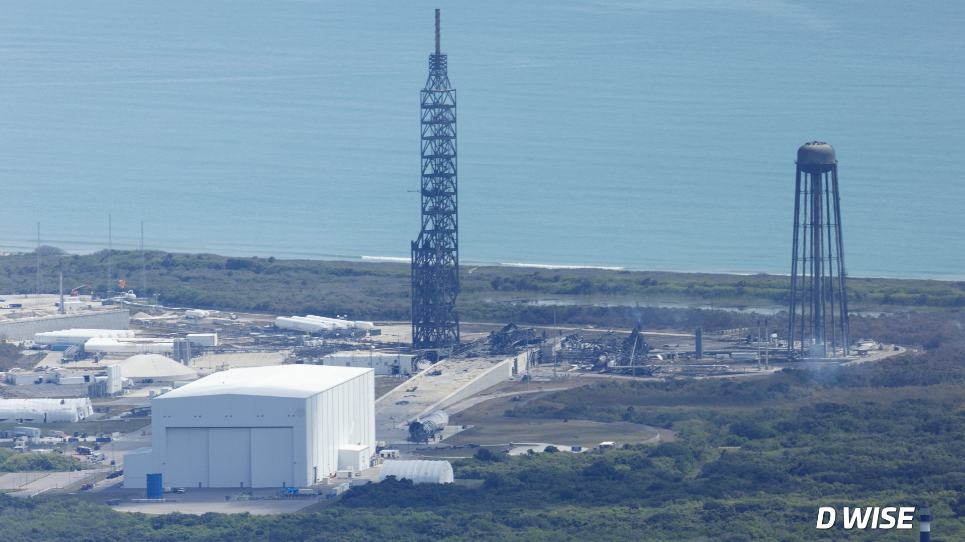 La base LC-36 apr&egrave;s l'explosion