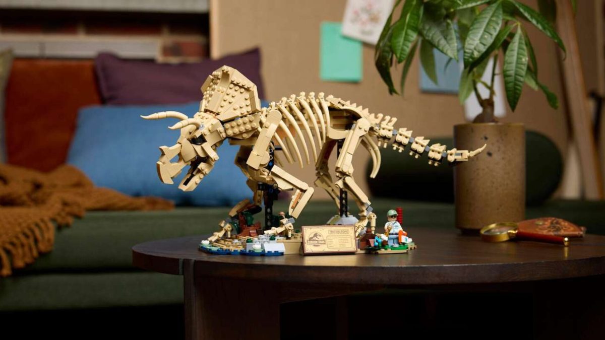 Les fossiles de dinosaure  le tricératops // Source : Lego