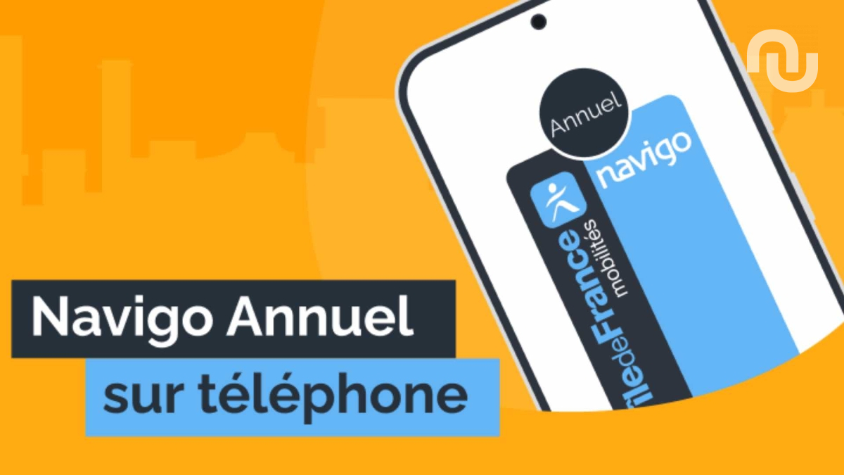 Navigo Annuel sur smartphone. // Source : Île-de-France Mobilités Navigo Annuel sur smartphone. // Source : Île-de-France Mobilités