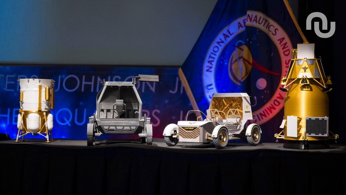 Maquettes de quelques missions prévues sur la Lune. Source : Nasa/Aubrey Gemignani Maquettes de quelques missions prévues sur la Lune. Source : Nasa/Aubrey Gemignani