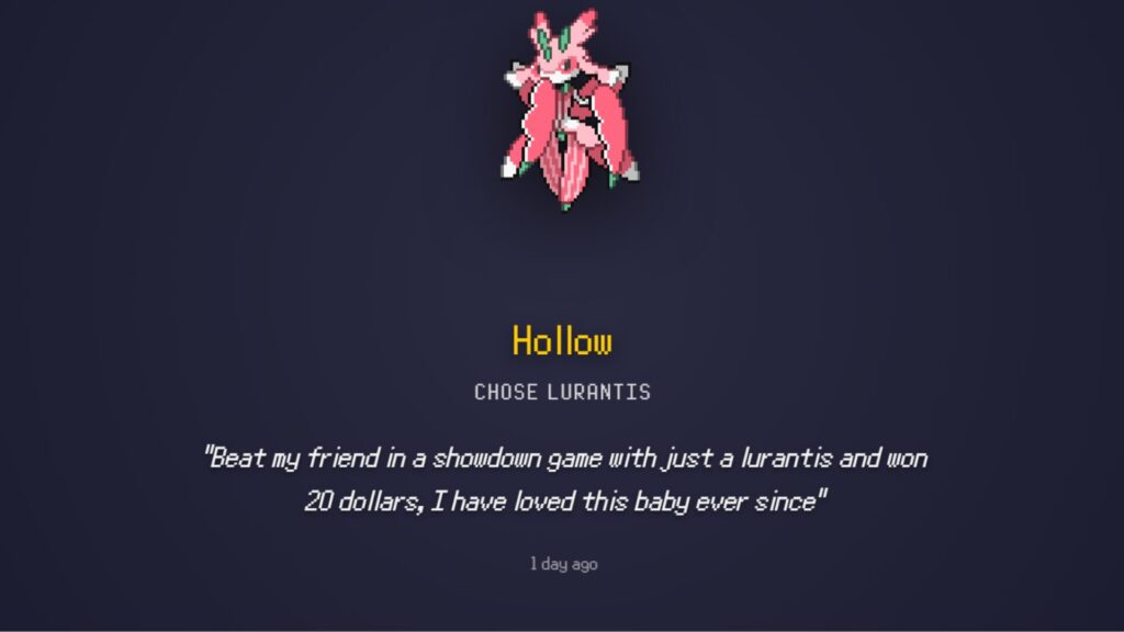 Hollow à propose de Floramantis // Source : Favoritepokemon Hollow à propose de Floramantis // Source : Favoritepokemon