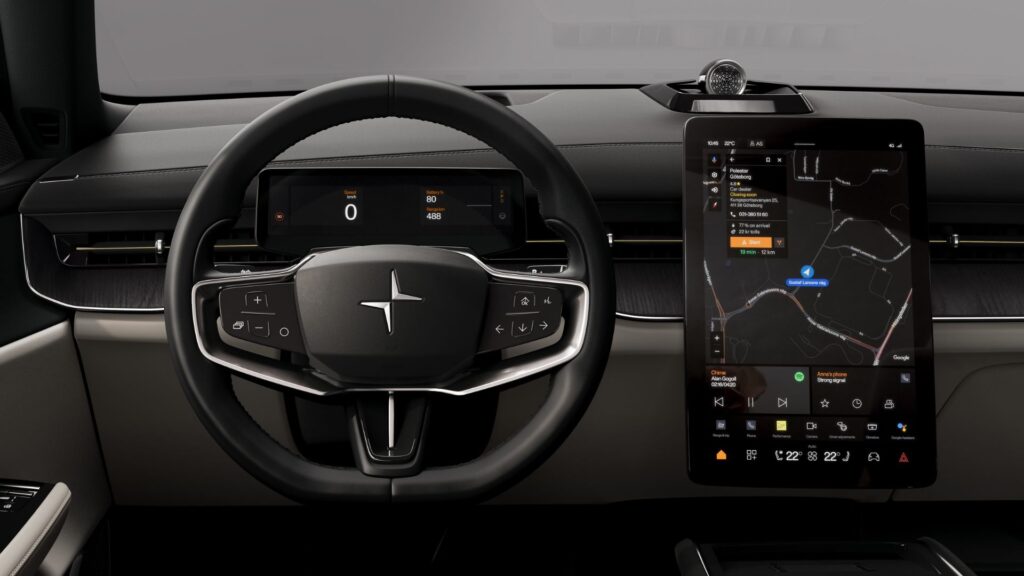 L'int&eacute;rieur du Polestar 3. // Source : Polestar