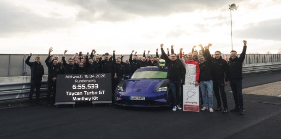 La Porsche Taycan Turbo GT avec le kit Manthey Racing. // Source : Porsche