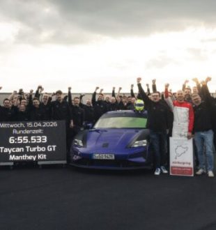 La Porsche Taycan Turbo GT avec le kit Manthey Racing. // Source : Porsche
