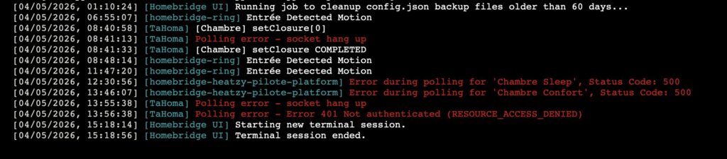 Les logs de Homebridge permettent de comprendre comment le sys&egrave;me hacke Apple Home.
