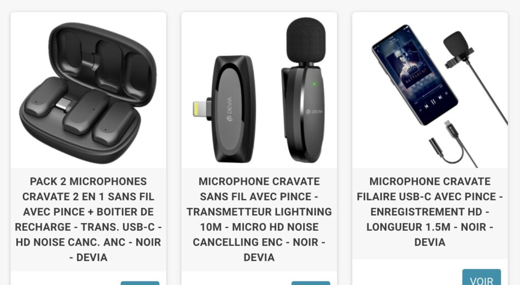 Les micro cravates propos&eacute;s par Devia.