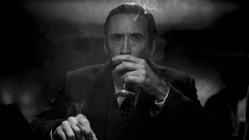 “Ben Reilly” (Nicolas Cage) in a scene from Prime Video’s Spider-Noir (Courtesy of Prime Video) “Ben Reilly” (Nicolas Cage) in a scene from Prime Video’s Spider-Noir (Courtesy of Prime Video)