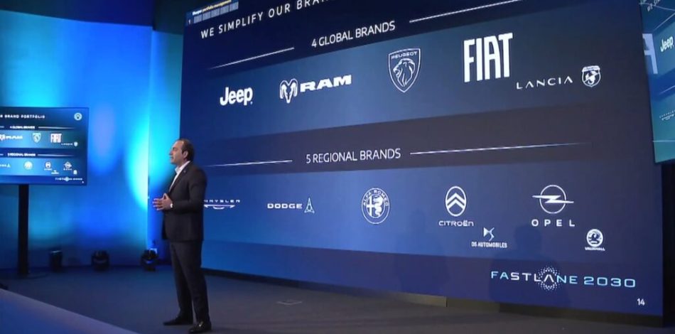 Antonio Filosa - plan stratégique FaSTLAne 2030 // Source : Capture vidéo Stellantis Antonio Filosa - plan stratégique FaSTLAne 2030 // Source : Capture vidéo Stellantis