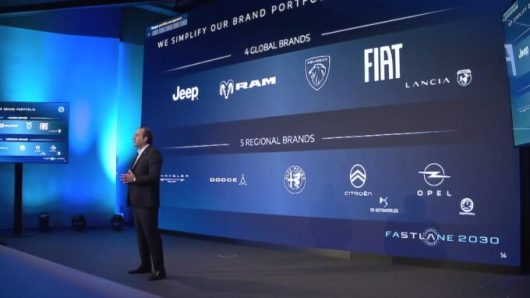 Antonio Filosa - plan stratégique FaSTLAne 2030 // Source : Capture vidéo Stellantis Antonio Filosa - plan stratégique FaSTLAne 2030 // Source : Capture vidéo Stellantis